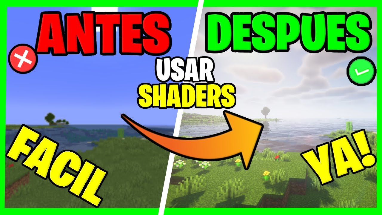 COMO USAR SHADERS EN MINECRAFT👈 PARA CUALQUIER VERSION🍓 YouTube