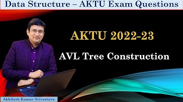 AVL Tree Construction|| AKTU 2022-23 Exam Question || PYQ Data Structure