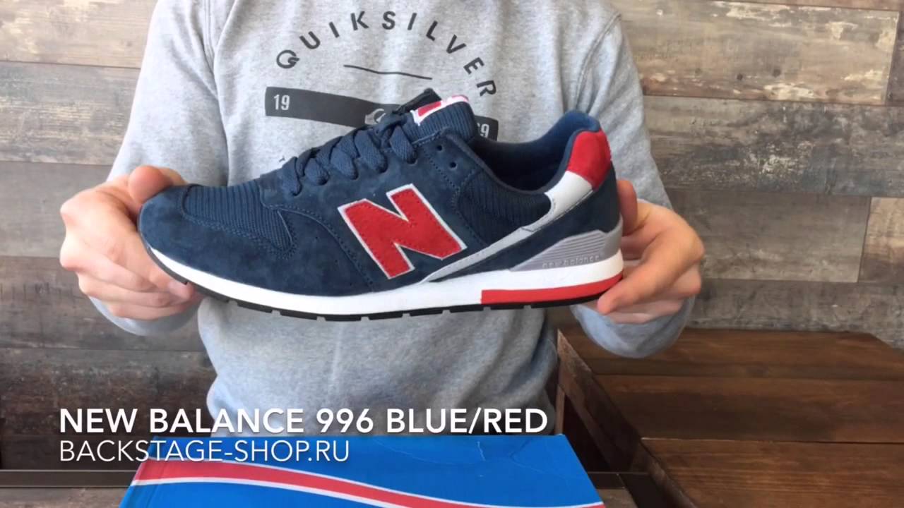 New Balance 996 Blue/Red - YouTube