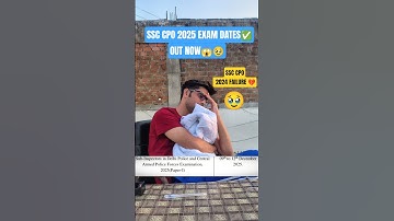SSC CPO 2025 exam Dates Out📅😱|SSC CPO 2025 Tier 1 #ssccpo #sscgd #motivation #emotional #ssccgl #ssc