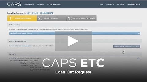 CAPS ETC: Employee Loan Out Request