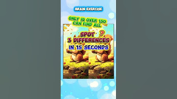 ONLY IQ Over 130 can find the differences! #shorts #findthedifference #brainexercise