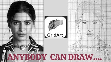 How to draw face outline by using grid method | complete tutorial |