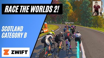 More Cat B Zwift Race Suffering! // Race the Worlds Stage 2 // Loch Loop // Category B