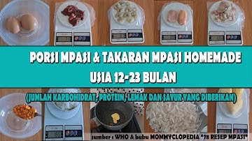 PORSI DAN TAKARAN MPASI 12-23 BULAN