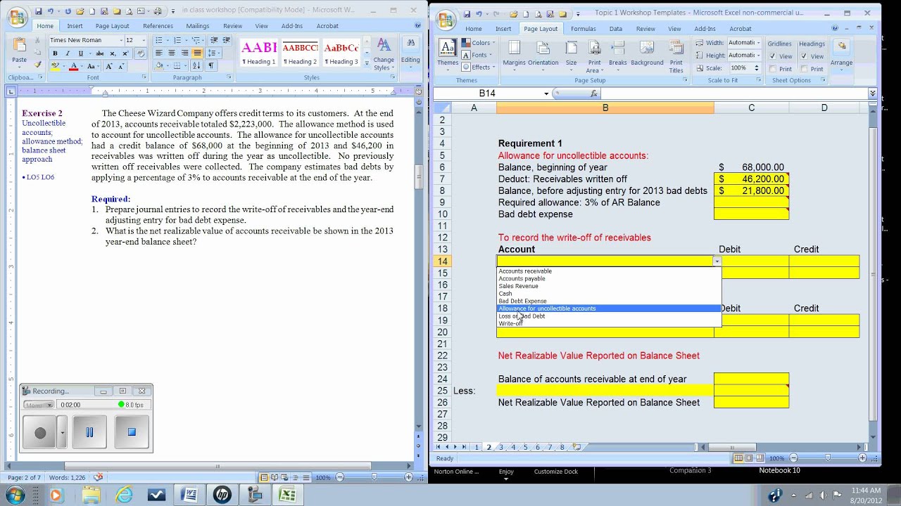 allowance method balance sheet approach youtube balance sheet approach