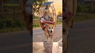 ai vedio creativity #AICreativity #AIArt #AIGenerated #Monkey #Dog #CreativeAI #DigitalCreativity