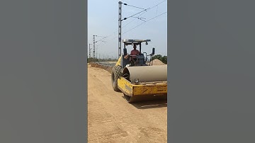 Roller Compaction Working in Progress 👷 📢#construction #railwaycontent #roller #works