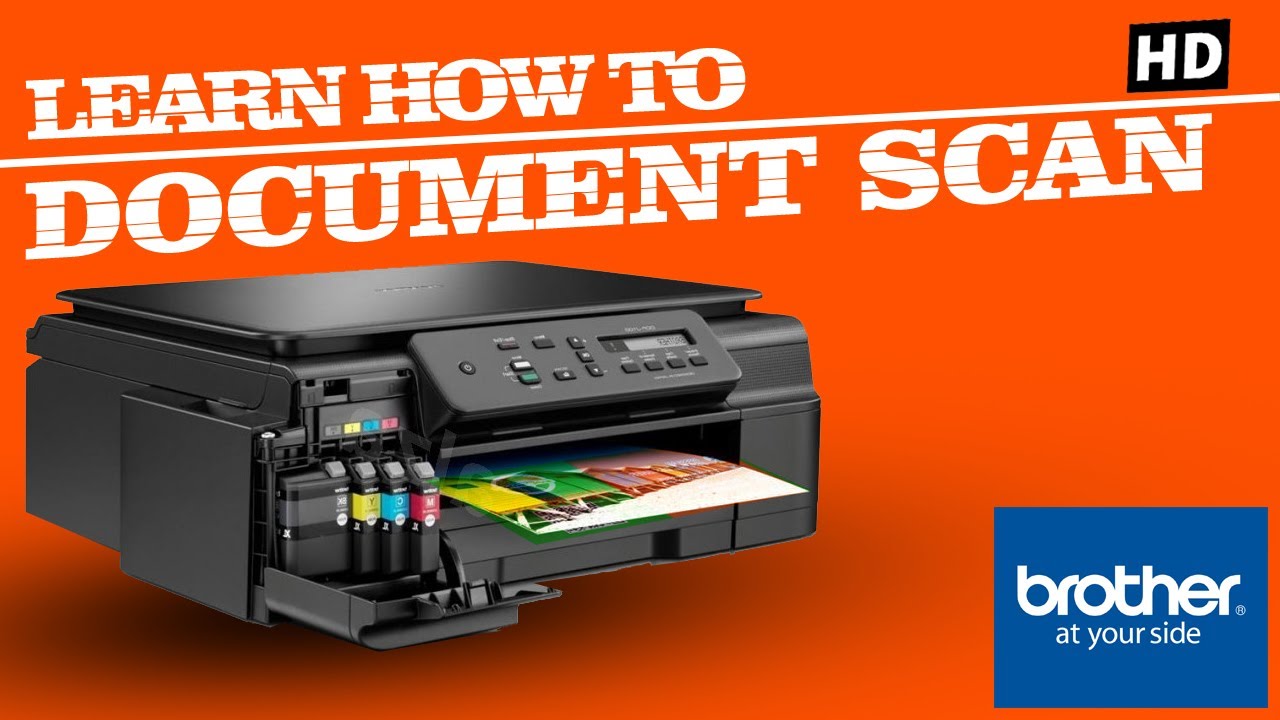 How To Scan Document In Brother Printer By Dipesh Rai Dcp J 100 Scan Document In Windows Youtube