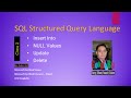 SQL, Insert Into, NULL Values, Update, Delete