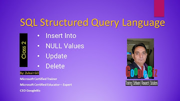SQL, Insert Into, NULL Values, Update, Delete