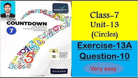 Class 7 Math Exercise 13A Question 10 | New countdown third edition class 7 exercise 13A question 10