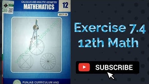 Exercise 7.4 12th Class Maths | 2nd Year Fsc Chapter 7 Exercise 7.4