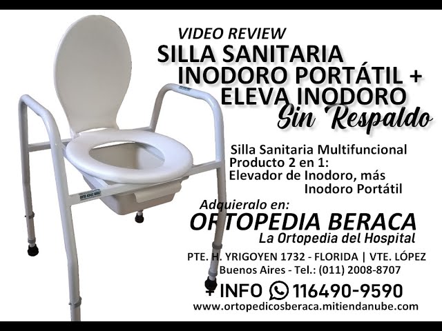 Silla WC Acolchada con Inodoro Portátil