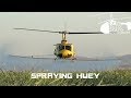 Bell UH-1 Huey spraying near Five Points, California