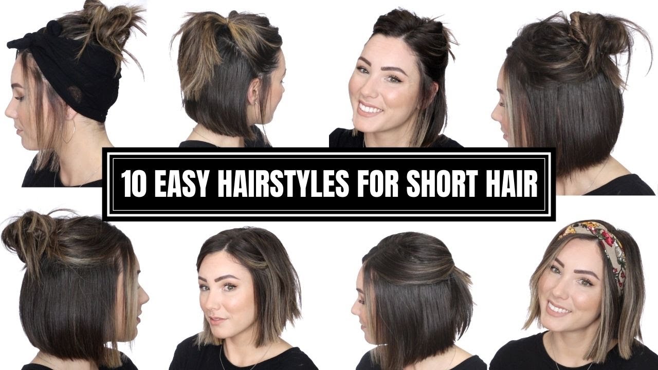 10 EASY HAIRSTYLES FOR SHORT HAIR | CHLOE BROWN - YouTube