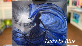 How To Paint “LADY IN BLUE” acrylic tutorial