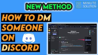 How to dm someone on discord 2023 [EASY]