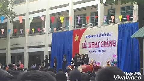 Lễ khai giảng năm học 2018-2019 của trường thcs nguyễn trãi tp long xuyên