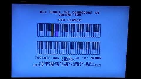 Toccata & Fugue In "D" Minor Bach - David Bradley - 64 C-64 128 C-128 6581 Rollberball