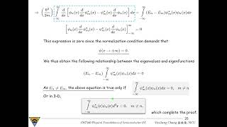 3-1.7 The Orthogonality of Wavefunctions