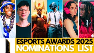 Esports Awards 2025 | Complete Nominations List