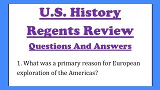 US History Regents Review Questions and Answers