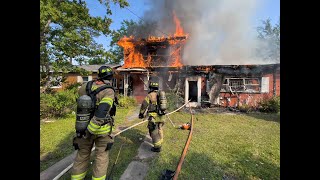 JFRD responding to Ardisia Rd house fire RAW footage