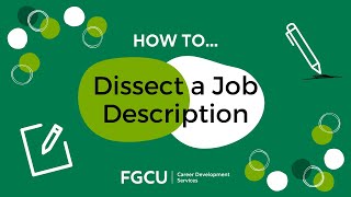 How To... Dissect A Job Description