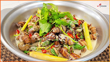 Cách Làm Ốc Len Xào Dừa | Ăn Là Ghiền | [English Caption] Coconut Escargots (Snails) Recipe