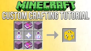 Minecraft 1.13 How To Make Custom Crafting Recipes Tutorial