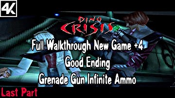 Dino Crisis ~ Full Walkthrough Good Ending | New Game+4 | Grenade Gun Infinite Ammo | Last Part • 4k
