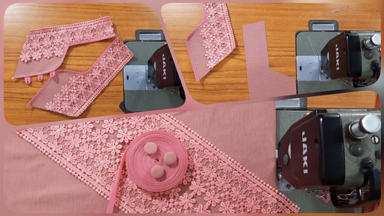 تصميم صدر مع دانتيل عريض وقيتان(XL)