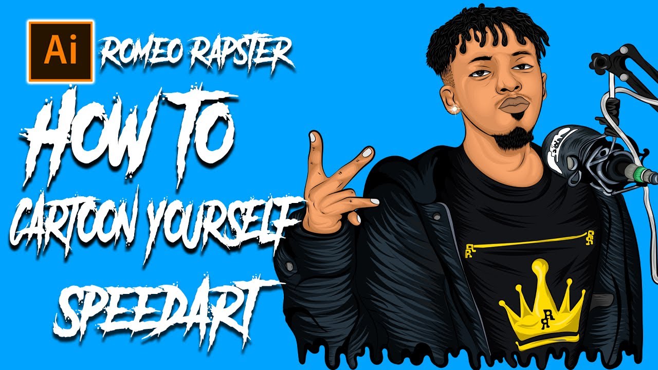how to cartoon yourself - step by step tutorial adobe illustrator - YouTube