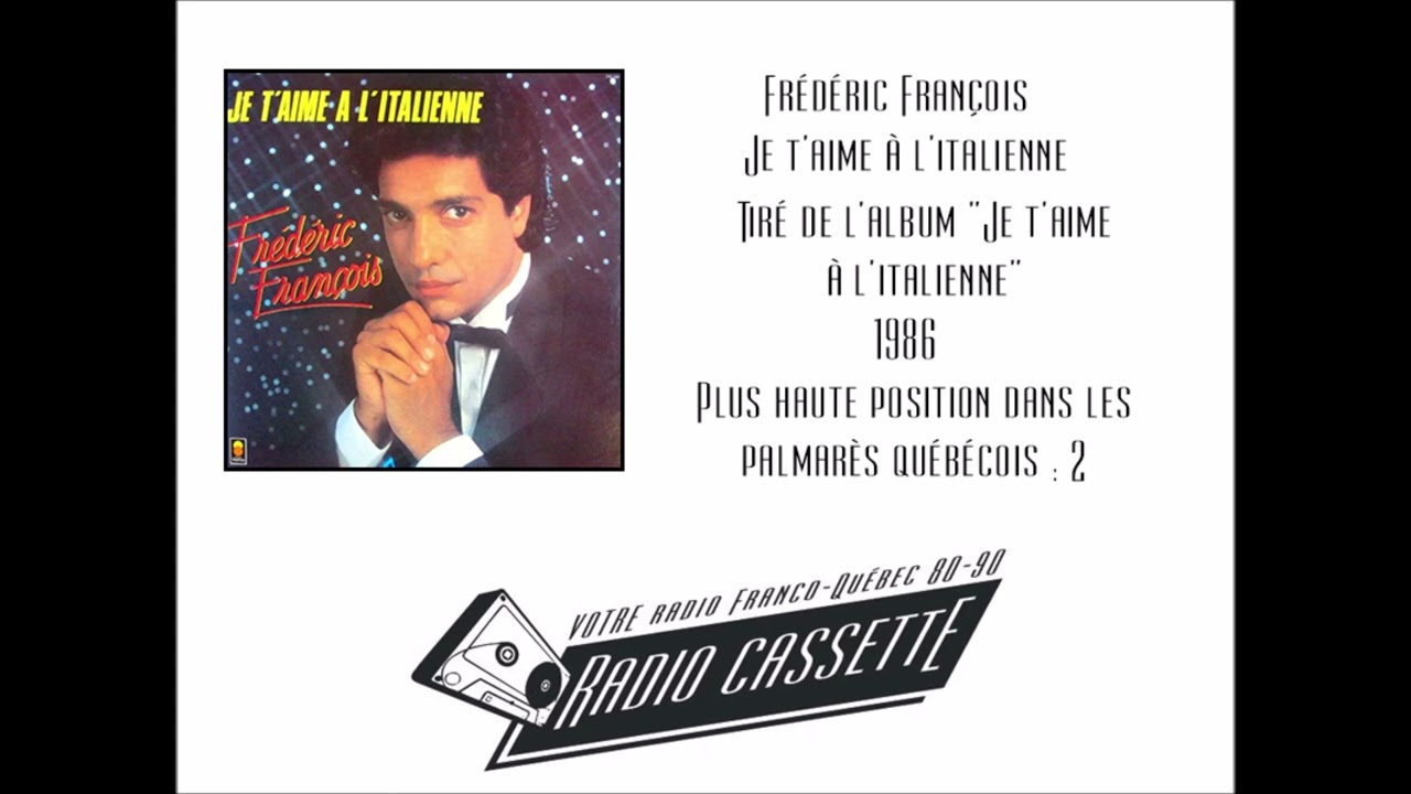 Frédéric François Je t'aime à l'italienne YouTube