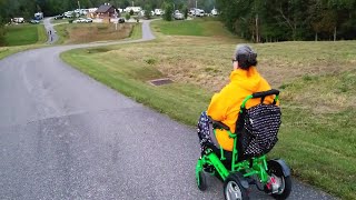 Wheelchair Rolling Above Cokely Campground at North Bend State Park  WV