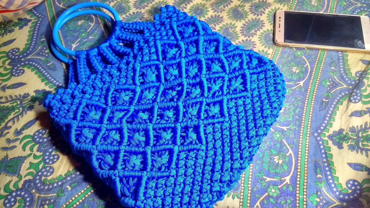 Macrame Bag Tutorial with Round Handles | EASY Macrame Purse DIY - YouTube