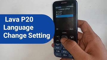 Lava p20 Language change settings