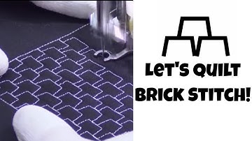 How to Machine Quilt Brick Stitch - Beginner Quilting Tutorial with Leah Day