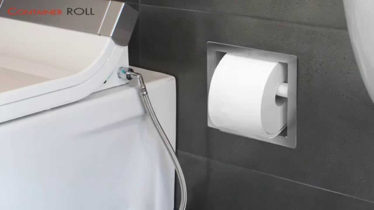 Edelstahl Toilettenpapierhalter Design - Container ROLL [Deutsch] - YouTube