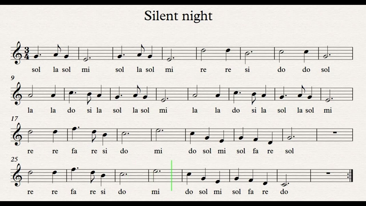 SILENT NIGHT Gospel - FREE PDF - Spartito facile per Flauto dolce - Violino - Flauto