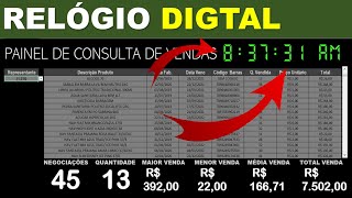 Como inserir Relógio Digital no Excel (VBA)