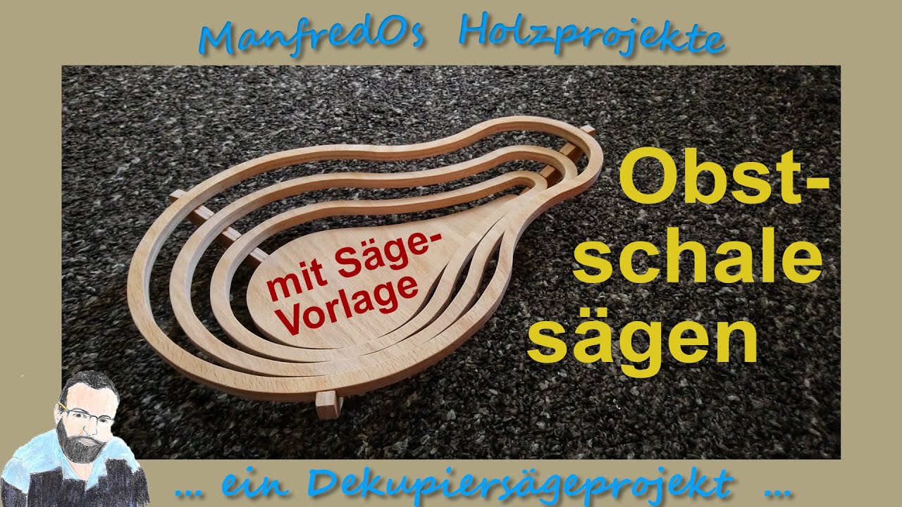 Dekupiersäge: Schale in Birnenform | Erklärungen für Anfänger | Sägevorlage