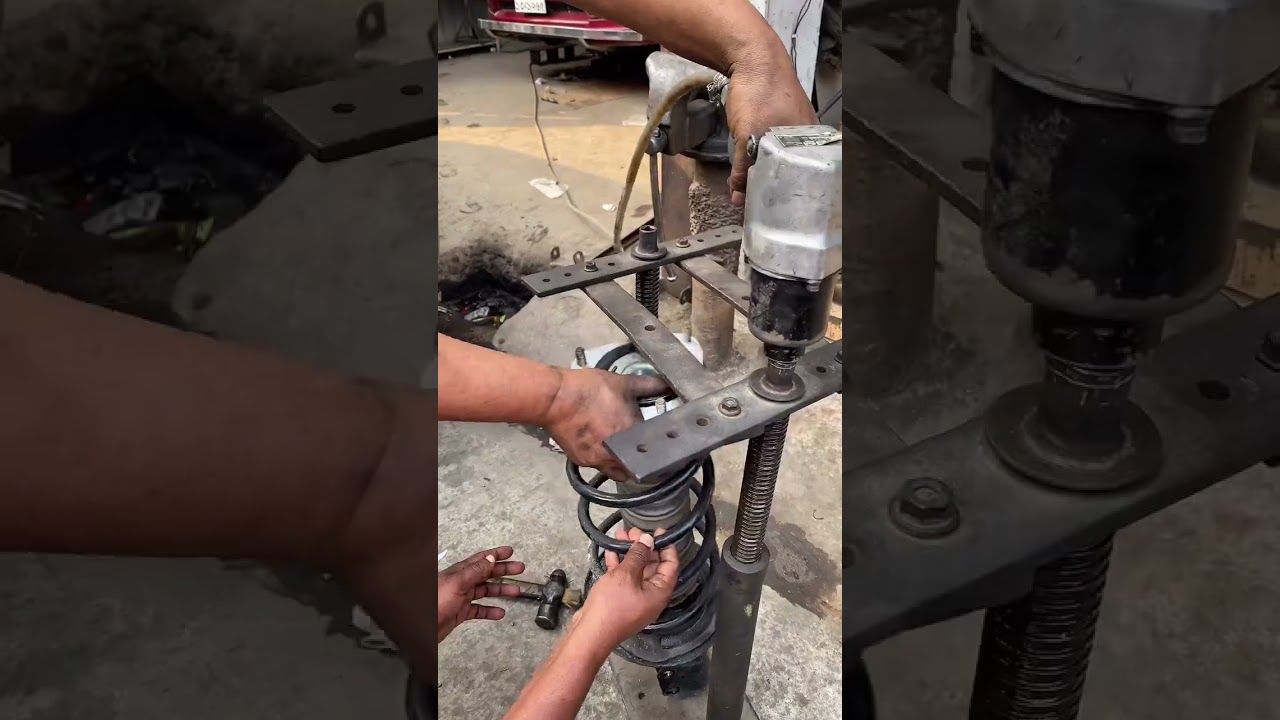 Watch Improvised coil spring press on YouTube Watch Improvised coil spring press on YouTube