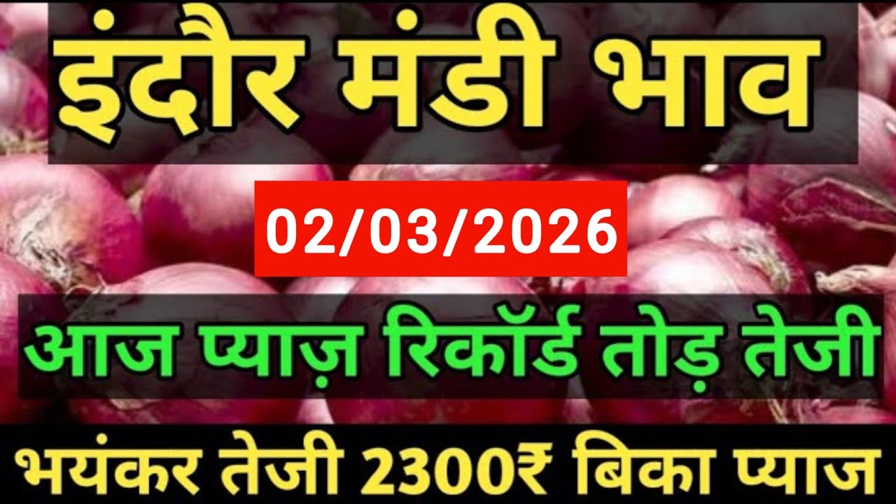 02/03/2026 इंदौर मंडी प्याज भाव में आई तेज़ी | #pyajrate #onionpricetoday #indoremanditazabhav#mandi
