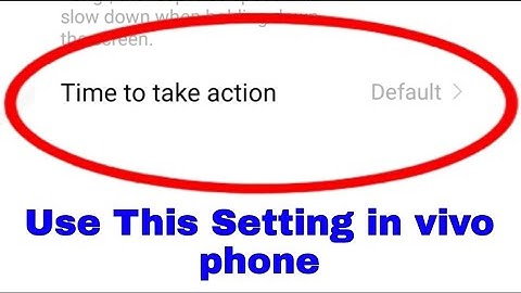 Time to take action in vivo।how to use time to take action in vivo।vivo time to take action settings