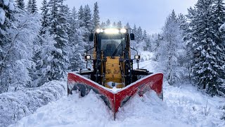 Plowing a Forest Road for Timber Harvesting
