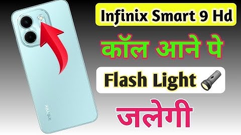 Infinix smart 9 Hd notification light on/off kaise karen,incoming call flashlight setting Infinix