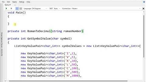 How to convert  roman numbers to  decimals in C# program