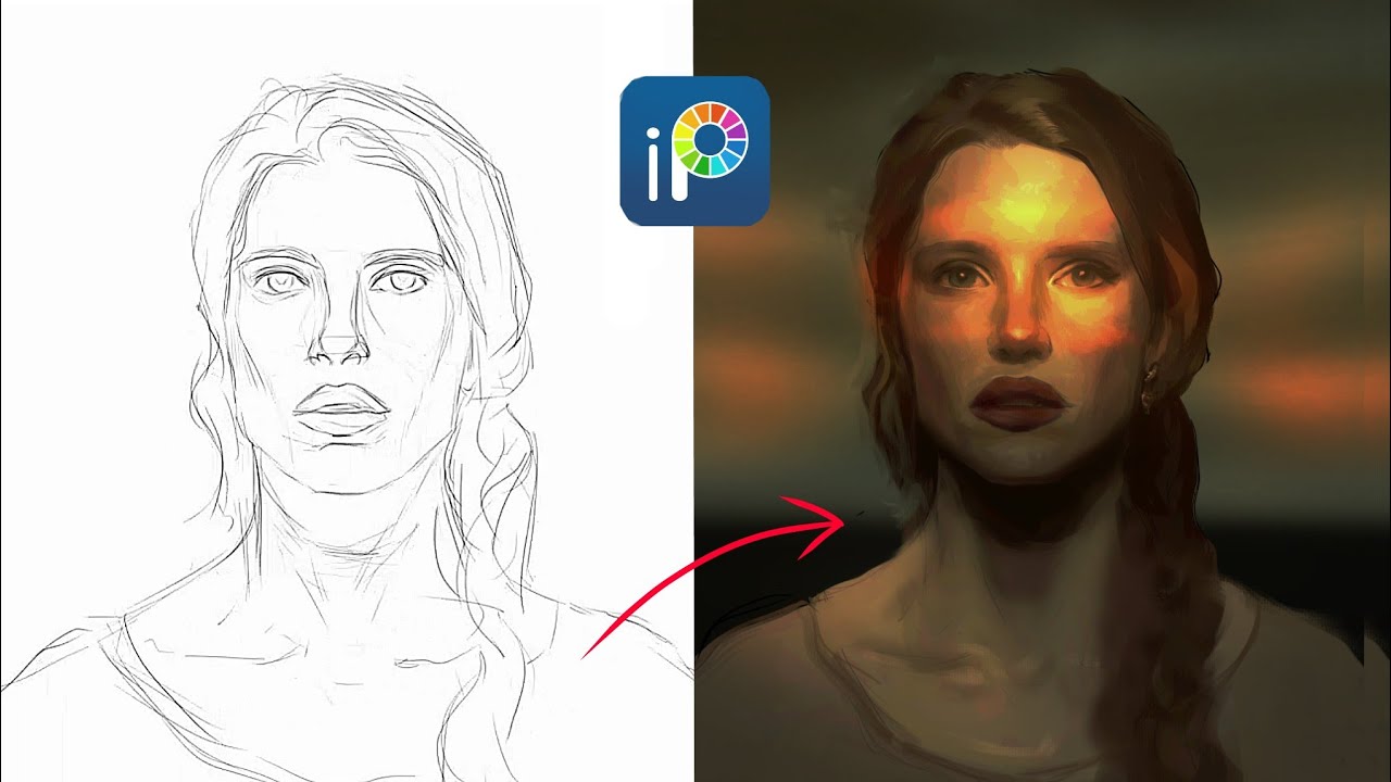 Digital portrait Painting full timelapse Ibispaint. - YouTube